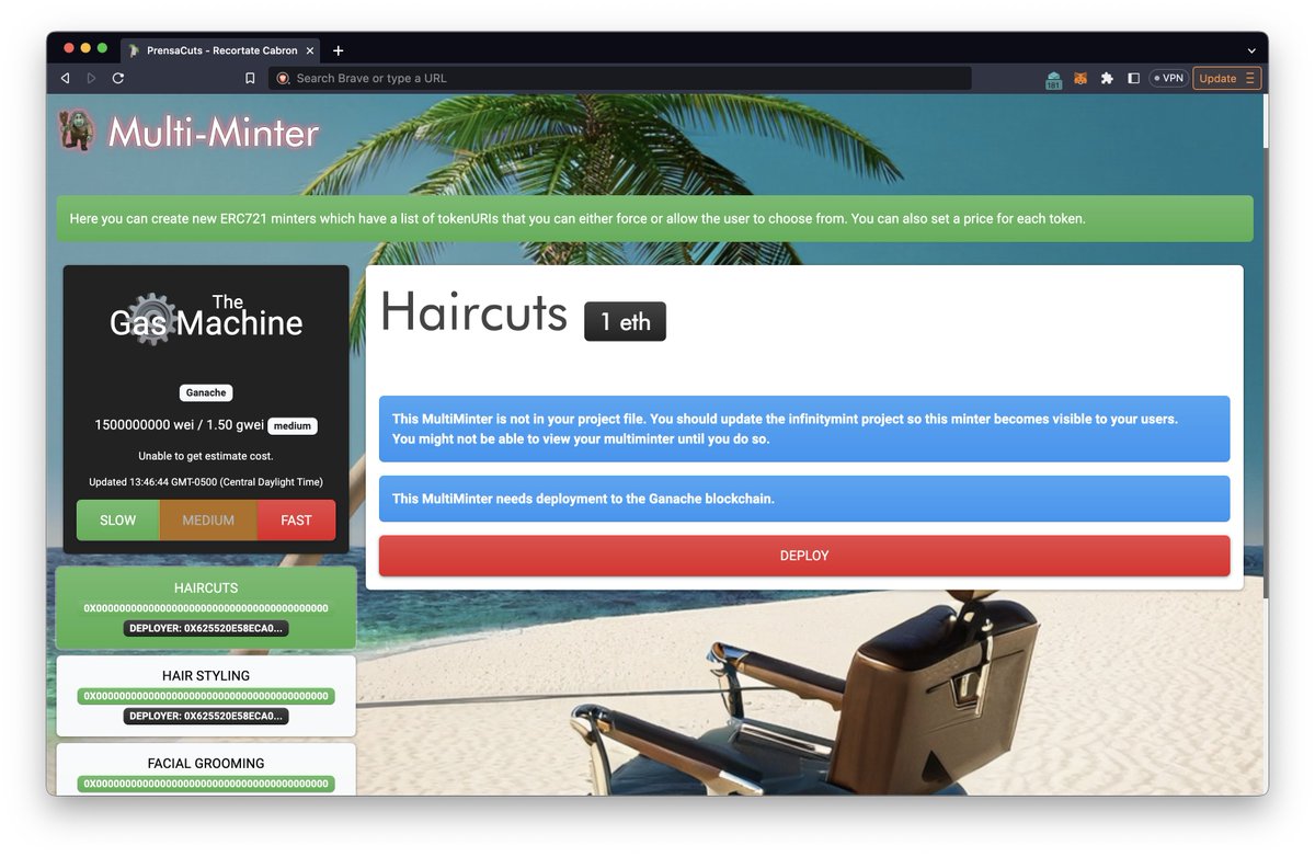 Mera Woooooo @prensa29 

PrensaCuts.eth es el primer barbero tokenizado en la Web3. 💈

Recortate DeGen. 💇 (probando en Goerli 🔜)

cc: <a href="/enslatino/">PoC Account</a> @johncitodoteth <a href="/JulioEAH/">Julio Point One Guy</a> <a href="/mamboenvivo/">turista1111🥥🦇🔊</a> <a href="/dr3a_eth/">drea.eth</a> @0x0zDorothy