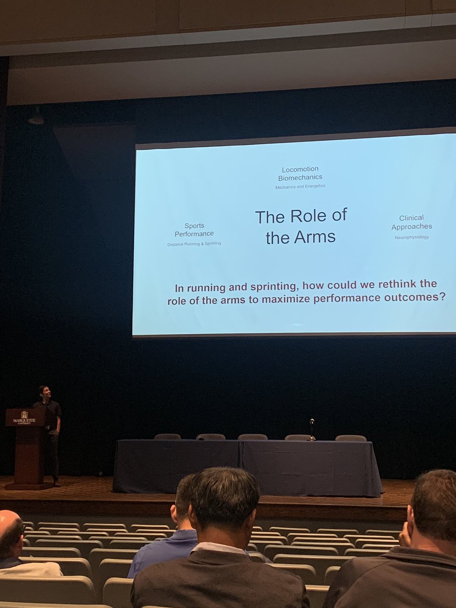 Great <a href="/isbs_conference/">ISBS Annual Conference</a> day: Student-Mentor breakfast with <a href="/Dope_Daisey/">Daisey Vega</a> chatting about applying research and innovating technology… then this afternoon her super engaging talk/panel session with an overview of her work on the role of the arms in running.