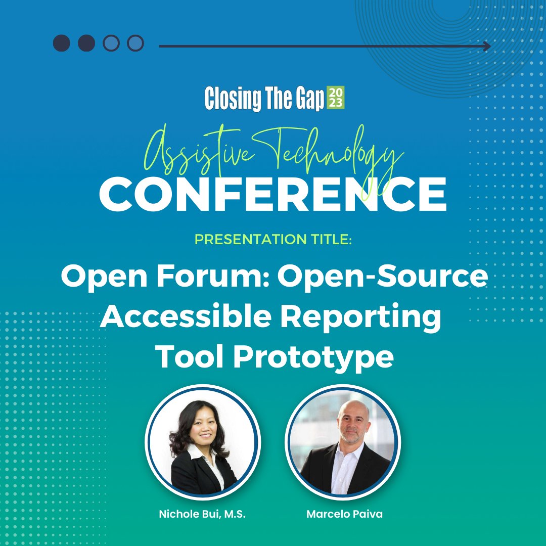 ATClosingTheGap's tweet image. Today's Featured Presentations - Accessibility &amp;amp; UDL! #CTG23

There are two more days to register at the early bird rate! (Rates increase July 16th)

Register now and SAVE! closingthegap.com/conference/pre…

#Accessiblity #AssistiveTechnology #AssistiveTech