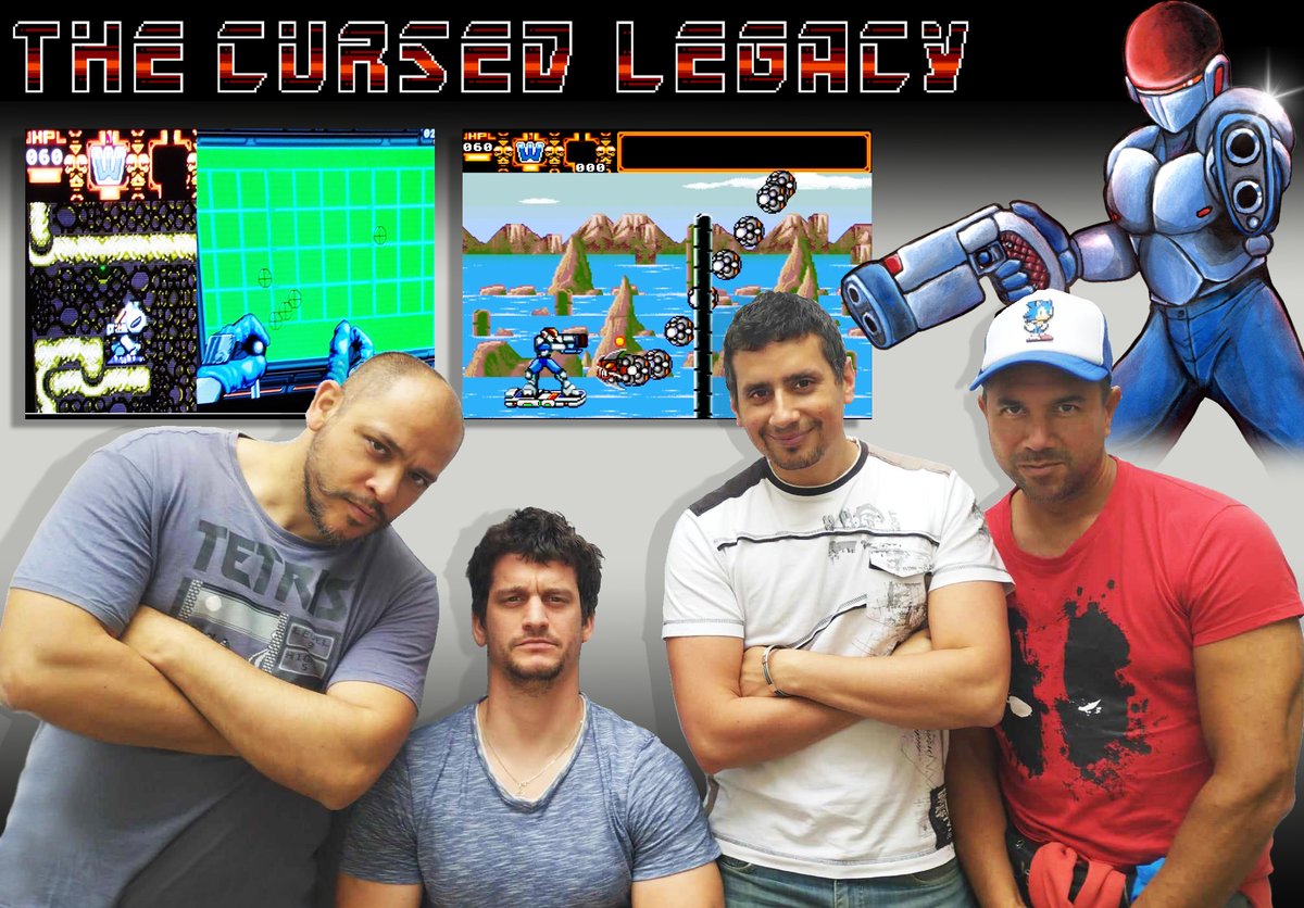 Hello twitter, let's play a game !
Here is our little dev-team. There is one developper, one graphist, one chiptune musician and one beta tester.
From left to right, who is who ?