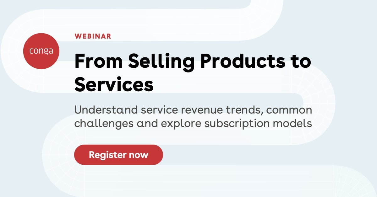 CongaHQ's tweet image. 📣 Discover the trends in service revenue and how it's reshaping businesses! Join @Conga and @Accenture to learn how companies are shifting to service revenue and how you can too. Save your spot: okt.to/jO1p7n
#manufacturing #servitization #businessmodels