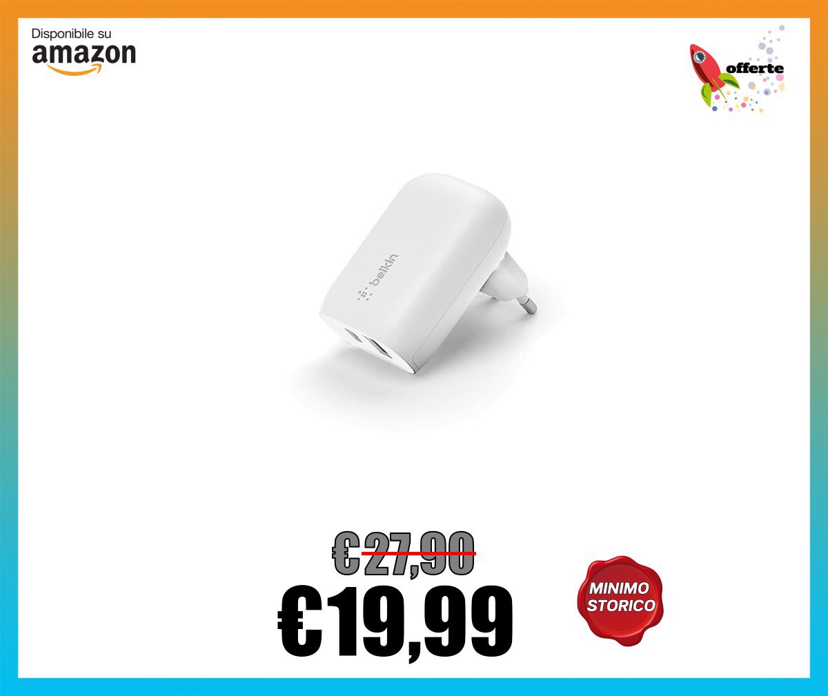 DailyOfferte's tweet photo. ⁣👉 https://t.co/ccpZvRjQv9 👈
📱 Belkin Doppio caricabatteria da parete USB Type-C PPS PD 37 W, porta USB-C con Power Delivery (25 W) e porta USB-A (12 W), per la ricarica rapida di Galaxy S23, Ultra, Plus, Note 20, iPhone 14 e altri

📉 MINIMO STORICO

💥 Lo paghi 19,99€
❌ Invece di 27,90€
💰 Sconto del 28%