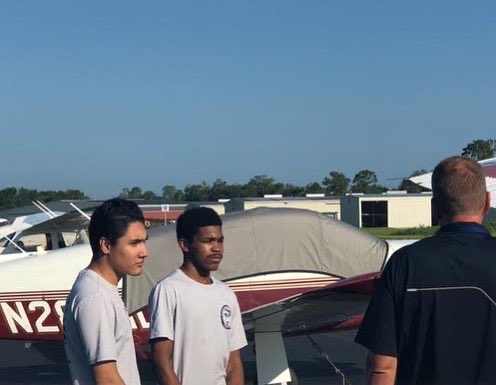 The sky’s the limit for our AFJROTC Dogs this summer! Zoe Pascale, Brandon Sarmiento, and Deangelo Lewis we’re able to fly with our local Civil Air Patrol at the Flagler County Airport.