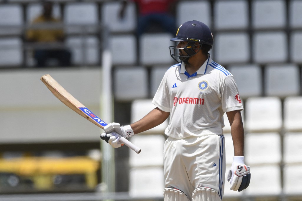 Gona Venkata Vidhya Sagar (@vidhya_gona) on Twitter photo Well played, Rohit Sharma!
<a href="/ImRo45/">Rohit Sharma</a>
103 in 221 balls 10 fours and 2 sixes. A royal batting performance by Rohit here. The captain stepped up and scored runs, a fantastic partnership of 229 ends.โค๏ธ
#INDvWI
#GOAT๐ต Well played, Rohit Sharma!
<a href="/ImRo45/">Rohit Sharma</a>
103 in 221 balls 10 fours and 2 sixes. A royal batting performance by Rohit here. The captain stepped up and scored runs, a fantastic partnership of 229 ends.โค๏ธ
#INDvWI
#GOAT๐ต