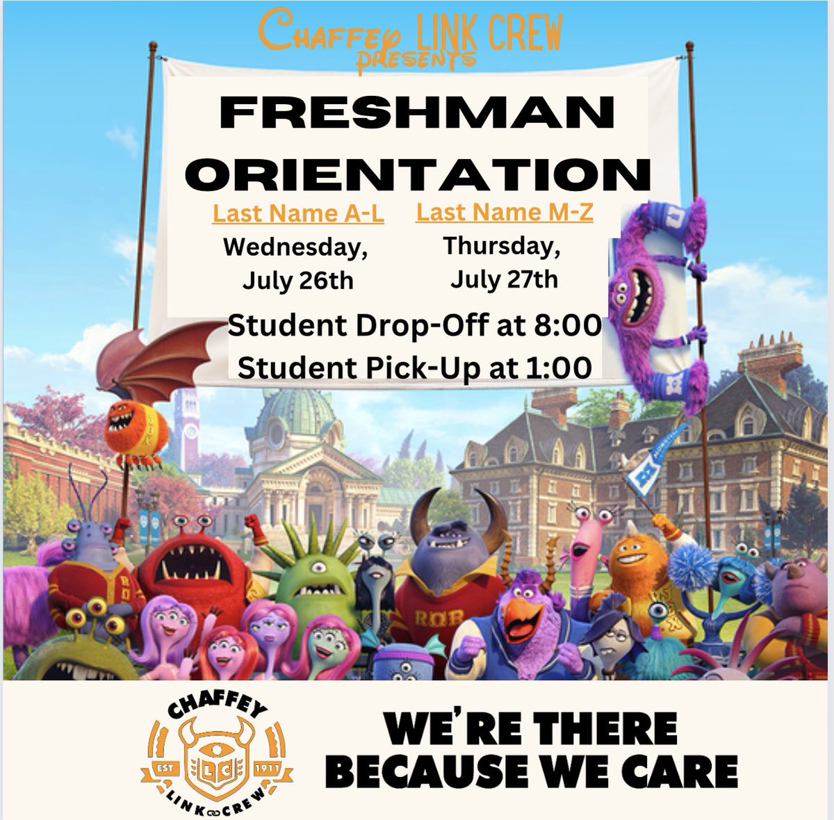 CHSLinkCrew1245's tweet photo. We can’t wait to meet the class of 2027! 🧡🐅🖤 https://t.co/gaC8g9hiEu