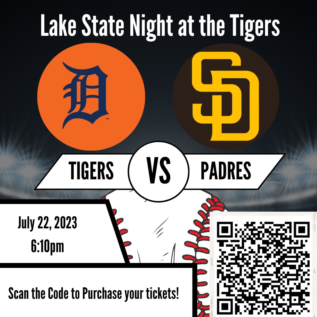 LSSUAlumni's tweet photo. Join fellow Lakers to cheer for the Detroit Tigers! There will be a pre-game alumni meet-up inside Comerica Park at the Comerica Landing in right field.

Click here to purchase your discounted game tickets and to RSVP for the pre-game meet up! https://t.co/ZaUFI8Oko2 https://t.co/UAuoq2Dqey