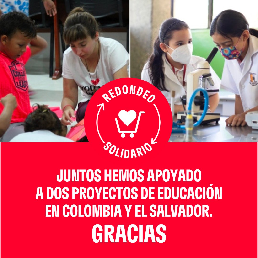 atrapalo's tweet photo. Juntos hemos conseguido reforzar la educación en Corozal, Colombia, y becar a niños en Soyapango, El Salvador. Gracias a Los Franciscanos y a @ColPadreArrupe 💪🏫  Tú donas, nosotros doblamos la cifra 🔁 Gracias por redondear 🤗🫂 
#redondeosolidario #atrapalosocial #atrápalo https://t.co/pf5gtJTOze