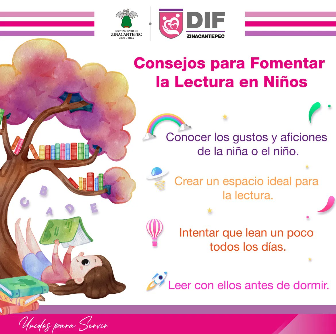 DIF_Zina's tweet photo. La lectura es una ventana al mundo de la imaginación y el conocimiento. Fomentar el hábito de la lectura en niñas y niños es un regalo invaluable. 📚📖 https://t.co/8qzKIY9oxp