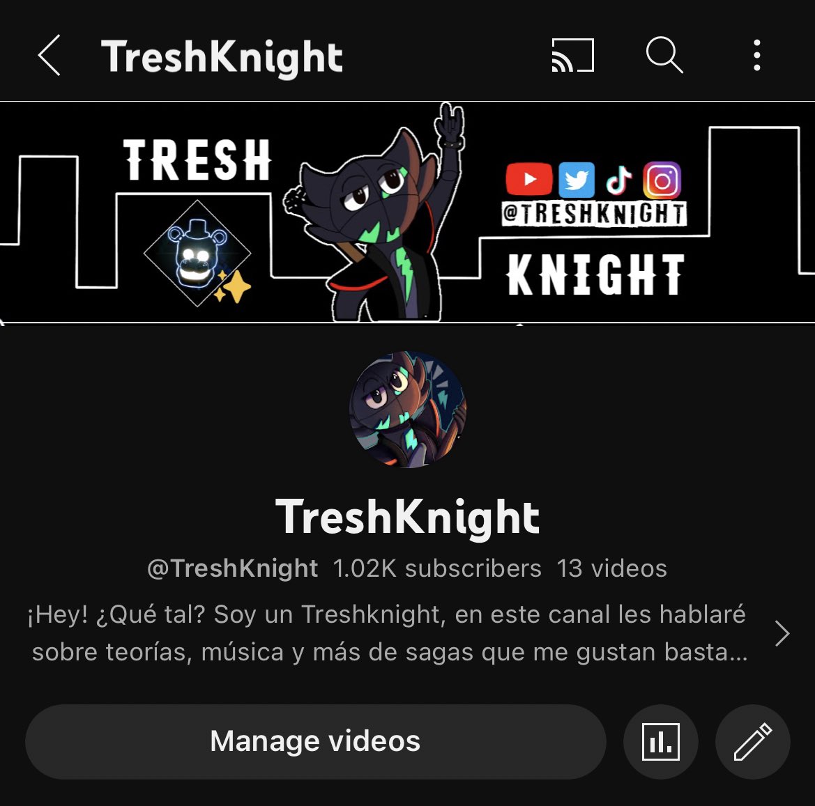 TreshKnight's tweet image. Lo veo y no lo creo, llegamos a la primera gran cifra de YouTube que desde pequeño anhelaba tener.
Muchas gracias a todos los que han estado apoyándome en este trayecto de poco más de un año.
¡Los quiero un montón!
Que sepan que habrá TreshKnight para largo.
-Tresh.