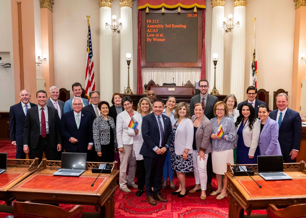 Today, I voted for #ACA5 to take the next step toward enshrining #MarriageEquality in the CA Constitution. Marrying who you love is a fundamental right, &amp; we must not take it for granted. I voted for my spouse, my <a href="/calgbt/">California Legislative LGBTQ Caucus</a> colleagues, #LovingFamilies, &amp; the #LGBTQ+ community.