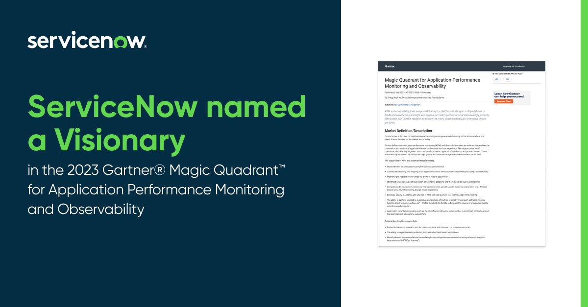 mlbelvin's tweet photo. Check it out everyone!!!  ServiceNow is a 2023 Gartner Peer Insights™ Customers’ Choice vendor in Enterprise Low-Code Application Platforms! Read all our Peer Insights user reviews here: https://t.co/B6HOdrdM1U https://t.co/g7lK4b1VDn