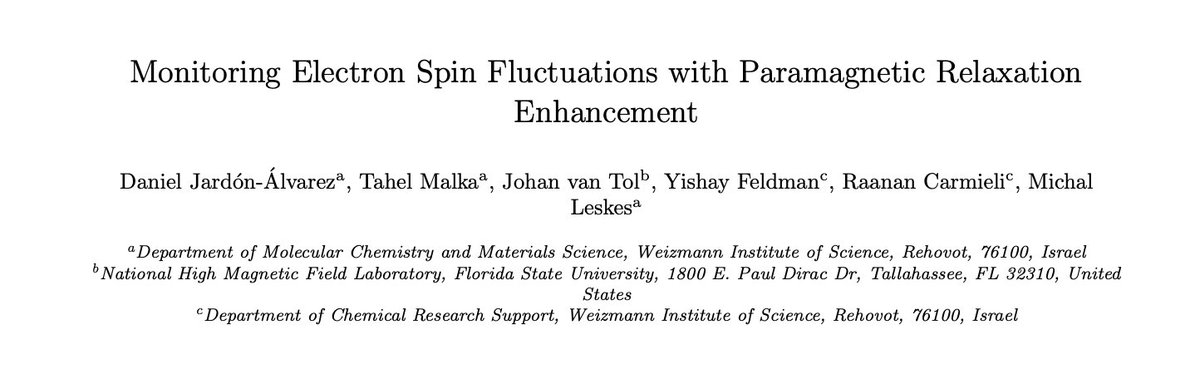 Spin Hyperpolarization (@hyperspins) on Twitter photo Does nuclear spin T1 and T2 relaxation encode electron spin dynamics?
Archive article by <a href="/michal_leskes/">Michal Leskes</a> Does nuclear spin T1 and T2 relaxation encode electron spin dynamics?
Archive article by <a href="/michal_leskes/">Michal Leskes</a>
