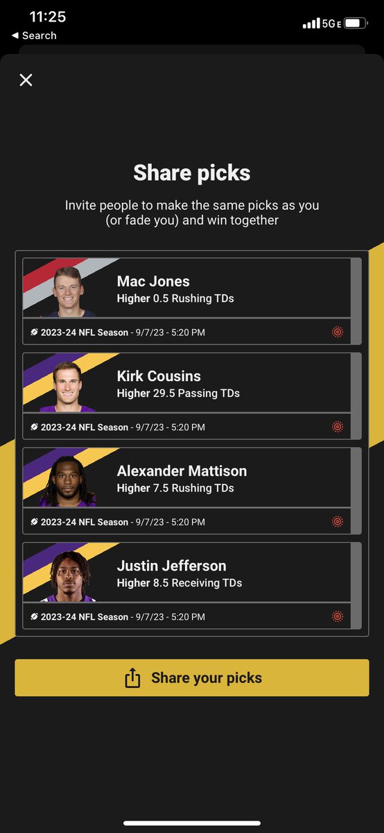 damader21's tweet photo. @UnderdogFantasy Skol 😈 https://t.co/PEM8WHgfzf