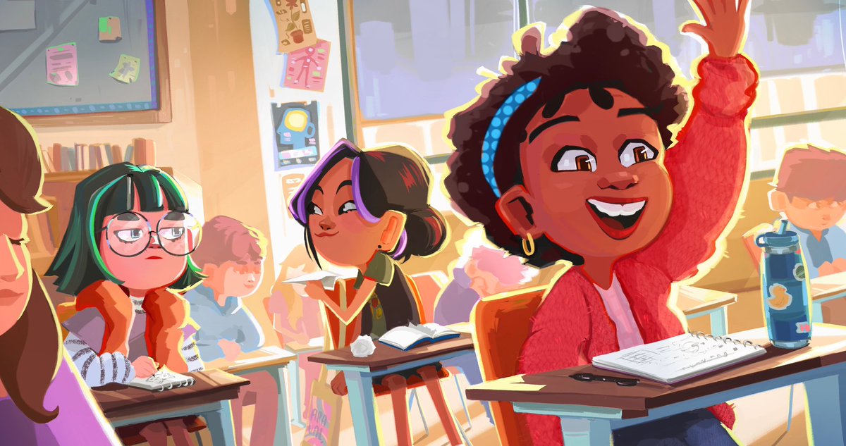 Just finished coloring this illustration :)📚🎒✏️ #illustration #visdev #kidlitart