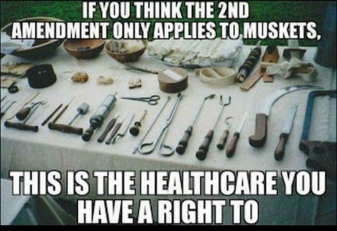 EvilvonScarry's tweet image. For the american gunnies. #healthcare #2a #progressmatters