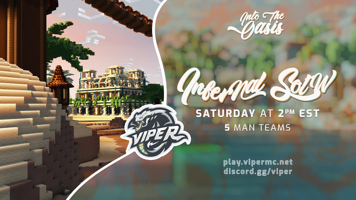 ViperMC's tweet image. Infernal's EOTW is on Friday at 5PM EST followed by Infernal's SOTW on Saturday at 2PM EST!

Today, we will be giving away the following:
🌴 5 High Roller Ranks
🌴 5 Mystery Boxes
🌴 30 Partner Packages

Follow us, retweet, and like to enter. Good luck! 🐍