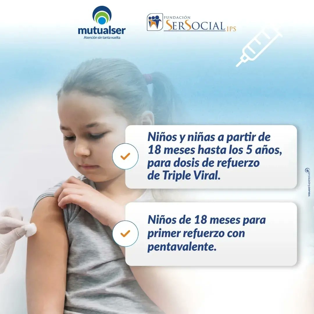 mutualser_'s tweet photo. Asiste a la Jornada Nacional de Vacunación en tu centro de salud más cercano o en tu IPS asignada.
¡vacúnate y hazlo por los tuyos!
Porque vacunarse salva vidas.💉
Te esperamos este próximo sábado 22 de julio.
#mutualser #mutualpensandoenti #Vacunación https://t.co/AIarjsdfse