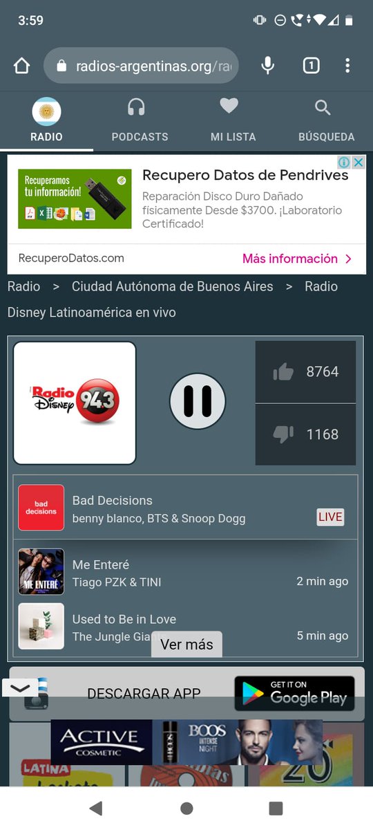 dachuu_'s tweet photo. Que lindo como sono este temon ! @RadioDisneyLA lindo jueves, brindan una hermosa compañía mientras se trabaja! 😘 #BadDecisionswithBTS https://t.co/Z95gjQnfQ1