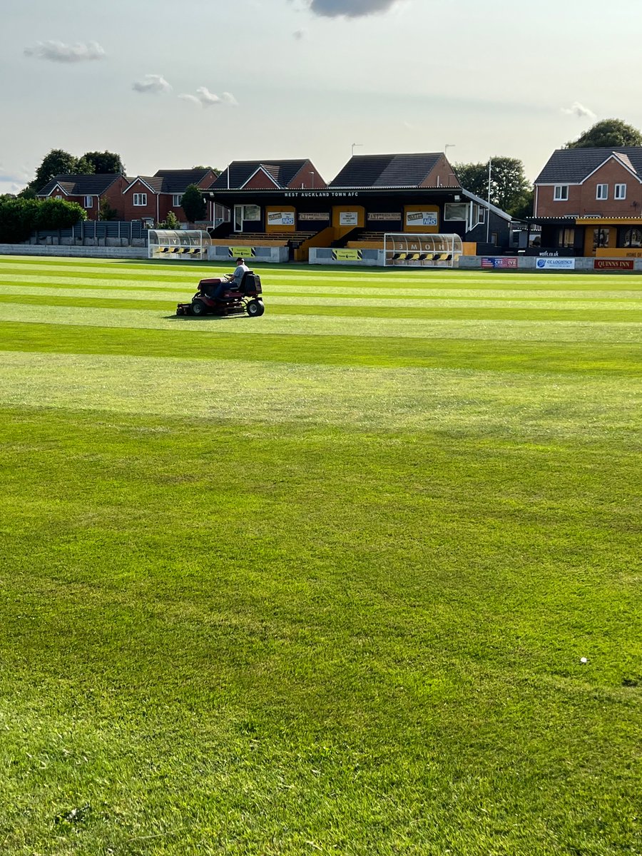 West Auckland Town FC on Twitter "Cliffy doing an excellent job maintain the pitch as usual 👍