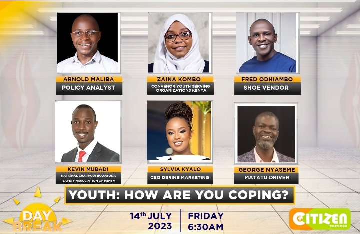 In the midst of all that's happening in Kenya - The economic situation and  #maandamano, how are youth coping? Join us tomorrow!