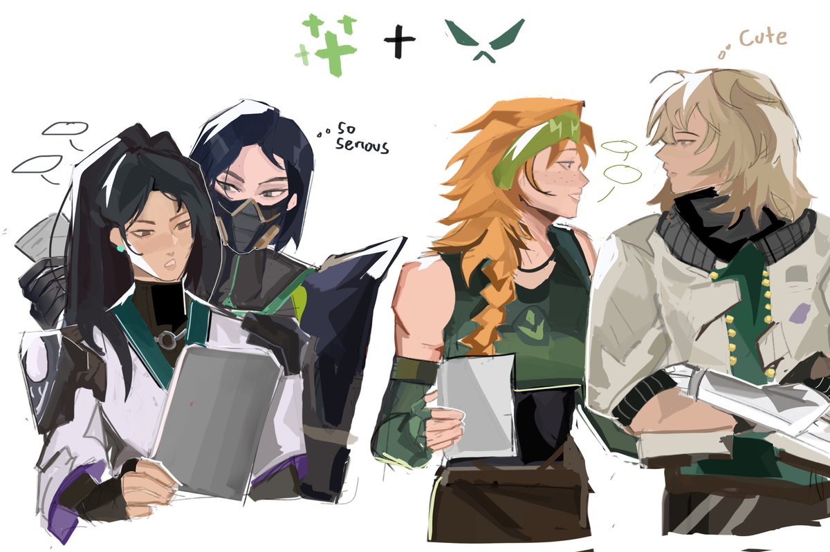 Og_Rozen's tweet image. Green coded Girlfriends 💚
#VALORANT #skyelock #sagebean