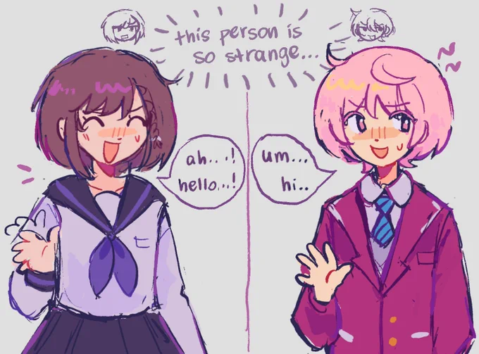 #mzenweek2023 day 2! another late entry and i didnt manage to draw what i actually wanted to so take this doodle 🥹 i think middle school mizuena interactions would be silly 