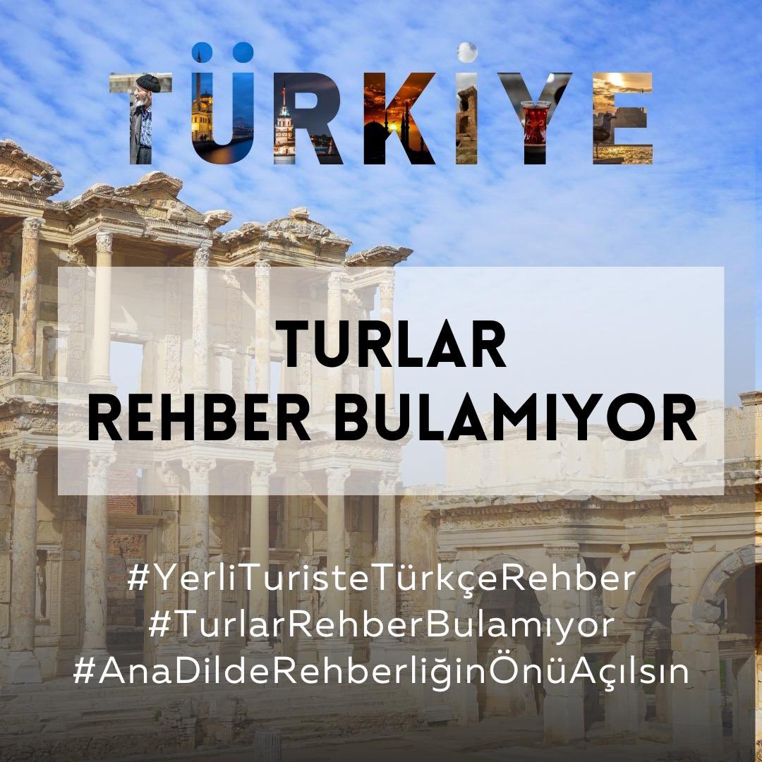 #YerliTuristeTürkçeRehber

#TurlarRehberBulamıyor

#AnaDildeRehberliğinÖnüAçılsın

#MüzeveÖrenyeriDışındaRehberDayatmasınaSon