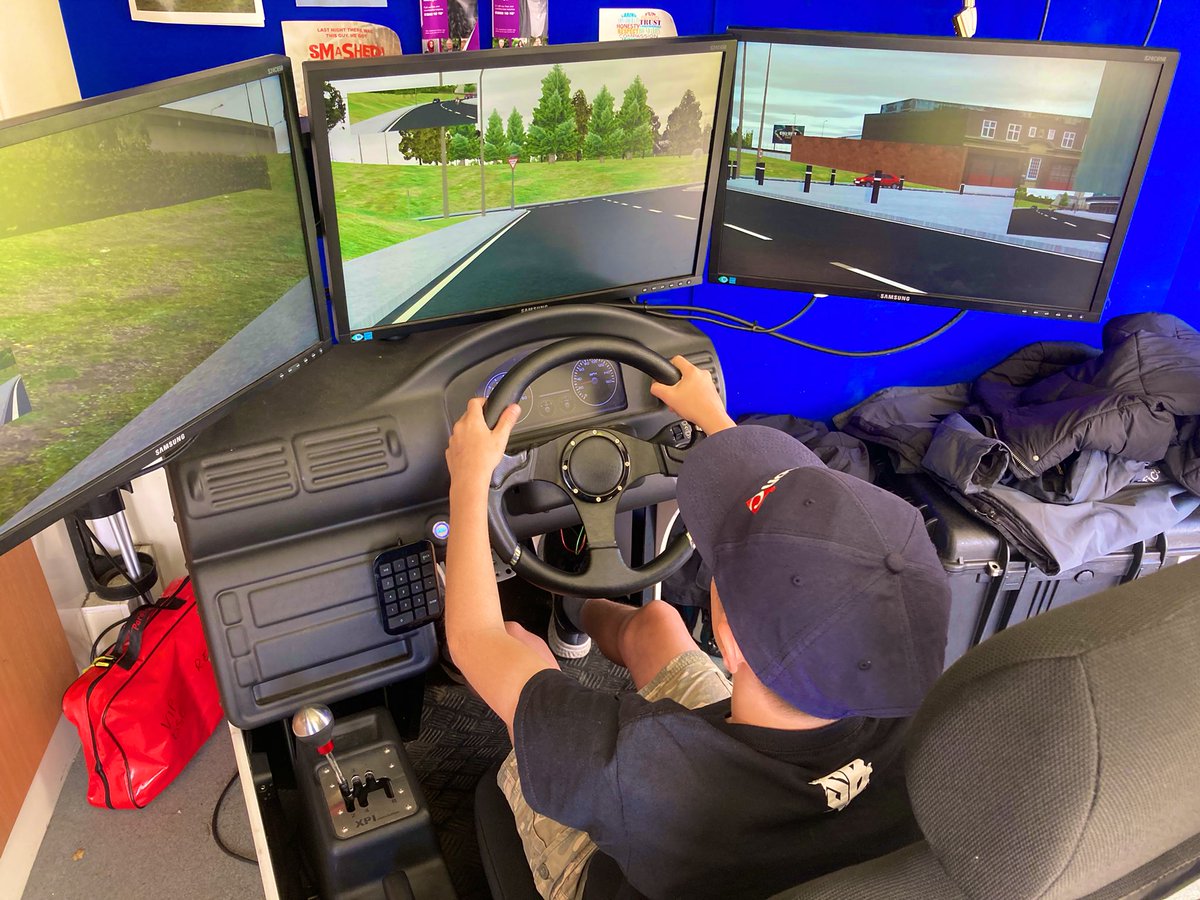 Fantastic ☀️ day <a href="/greatyorkshow/">Great Yorkshire Show</a> working alongside <a href="/NYorksPolice/">North Yorkshire Police</a> we have been delivering water safety with the water safety flume and road safety using our driving simulator as well as recruitment brilliant engagement all day with the public   🚒 🚓