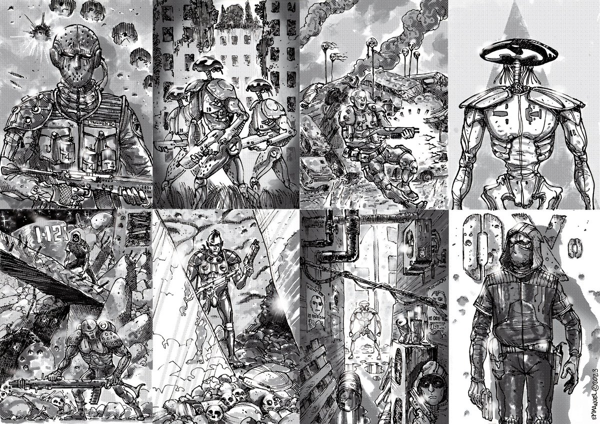 EVegliona's tweet photo. 👽👾👽 INVASION👾👁BIGpicture? Here👉https://t.co/iH53tGp5XR🛸#alien #BD #characterdesign #comics #conceptArt #cyberpunk #digitalart #Earthinvasion #fumetto #heavymetal #illustration #manga #metalhurlant #robots #RPG #ScienceFiction #scifi #SF #thriller #ufo #war #spaceinvaders https://t.co/N9lIaDJaw0