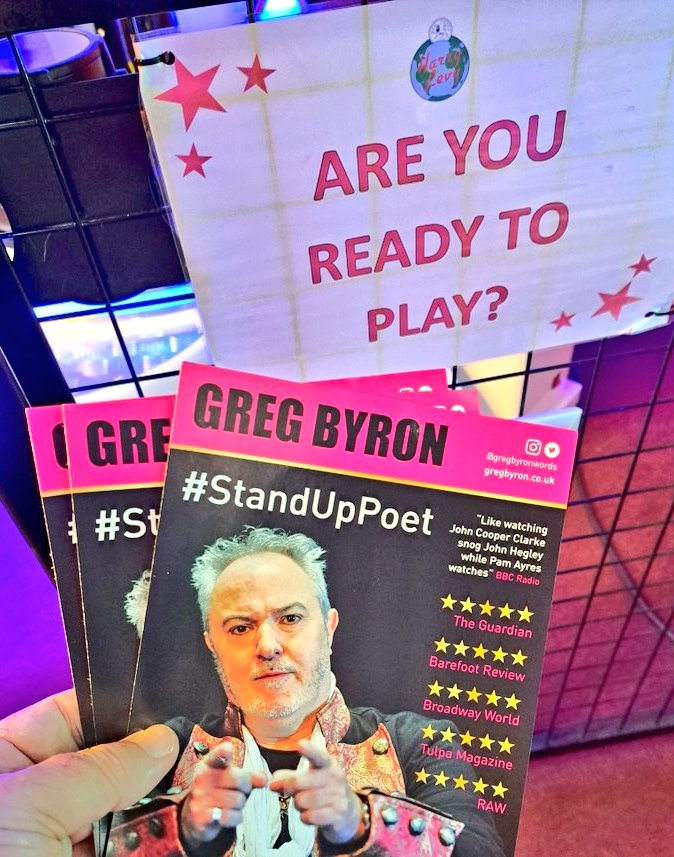 gregbyronwords's tweet photo. Delighted to be a @FringeReview "pick of the fringe" for my Spoken Word/Comedy show #standuppoet in @durhamfringe JULY 28/29 ... I'll be at #fabiosbar
⭐️⭐️⭐️⭐️⭐️ Raw Mag
⭐️⭐️⭐️⭐️⭐️ Tulpa
⭐️⭐️⭐️⭐️⭐️ Broadway Baby
#spokenword #comedy https://t.co/6Q6POczrX4