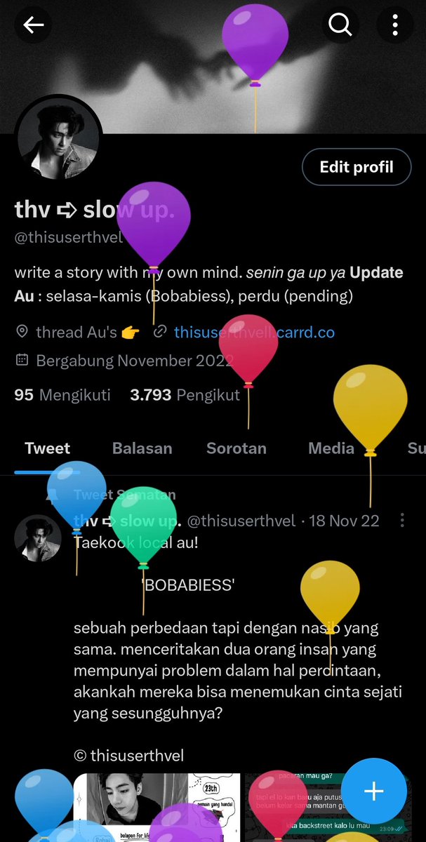 thisuserthvel's tweet image. panen balon