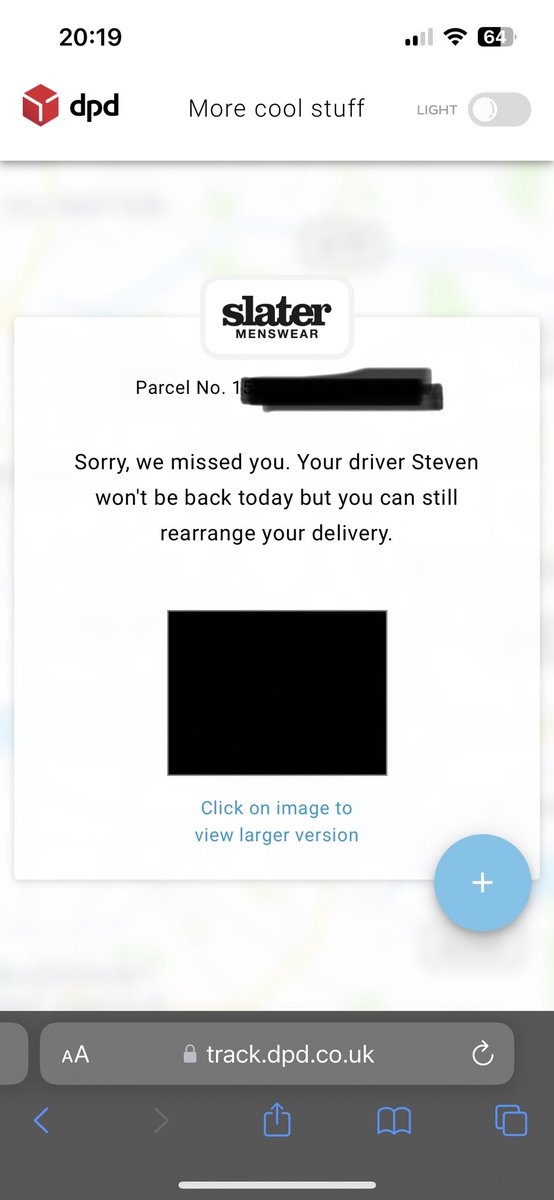 shaunpaulcampb1's tweet image. That’s the 3rd night in a row I’ve waited for my parcel only to be told I wasn’t in. When there was 3 of us in the house and 10ft from the front door. Their proof of their attempted delivery? A blank photo. @DPDCare get a grip of your drivers!