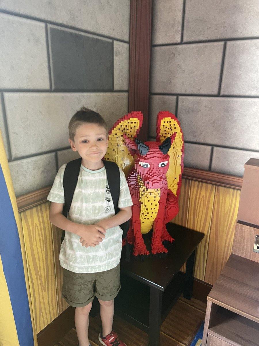 Woodbrk's tweet photo. @LEGOLANDWindsor Last month the whole family celebrated Theo beating cancer with a stay at the Castle Hotel! https://t.co/LAjqDVHSgI