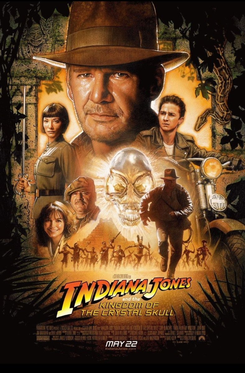 #NowWatching #NowPlaying 

Indiana Jones and the Kingdom of the Crystal Skull (2008)

on @SkyCinema 

Directed by Steven Spielberg 

Starring Harrison Ford, Cate Blanchett, Shia LaBeouf & John Hurt

*My 505th film watched in 2023* https://t.co/PqjtyUEX2Q