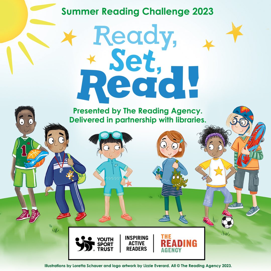 BuryLibSuffolk's tweet image. Starts this Saturday! Ready, Set, Read! #SummerReadingChallenge2023