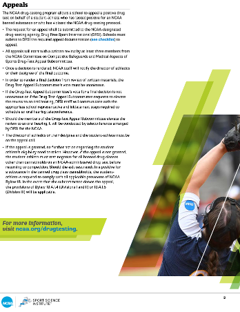 NCAA_SSI's tweet photo. Our Drug Policies handout is a great @NCAA Drug-Testing Program resource for sharing with student-athletes. https://t.co/hgl0fqXBW5 https://t.co/Tef7jQD6Sm