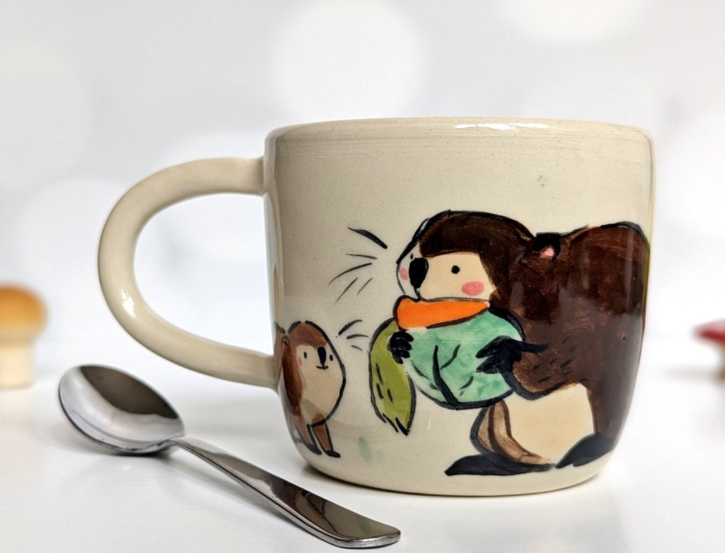 「Beaver family mug」|Kness 🐬のイラスト