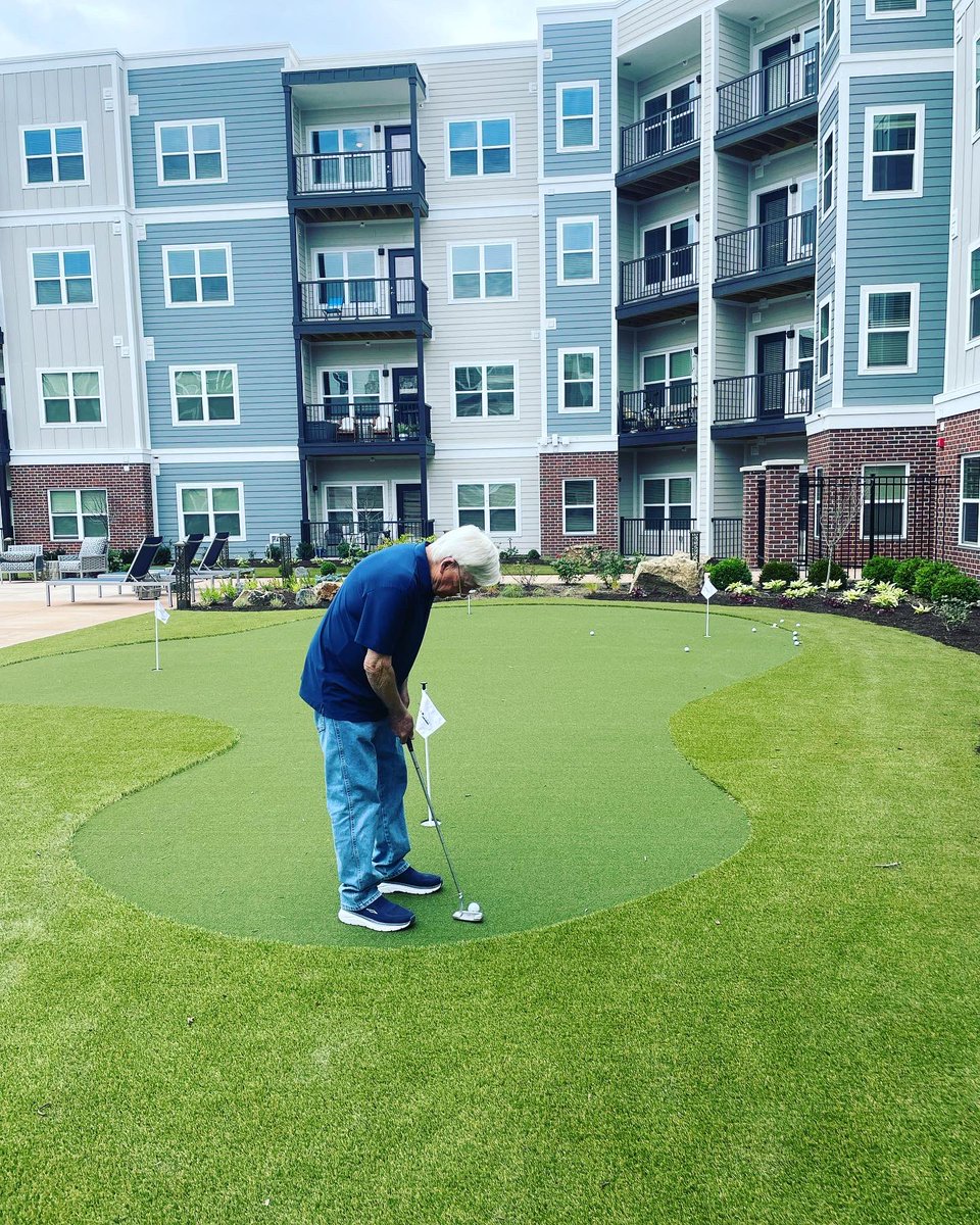 HamiltonOutlook's tweet photo. Practice your corn hole or your putting stroke in our courtyard!  #golf #amenities #activities #sunprogram #seniorliving https://t.co/LczEVXdXKZ