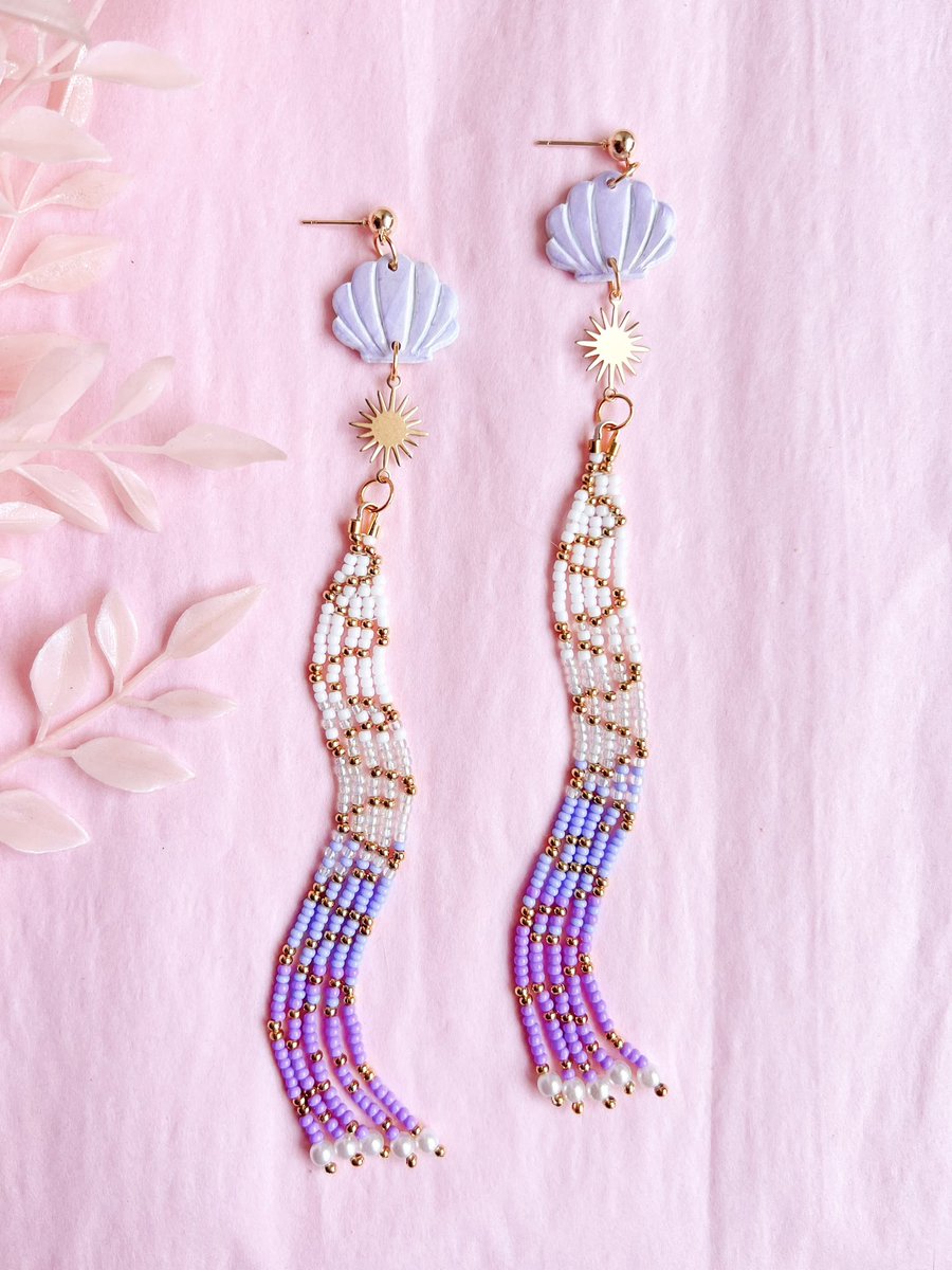 clayandrain's tweet photo. seashell fringe earrings 🐚✨ https://t.co/lhAZ0ZDkKb