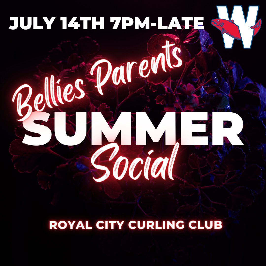 THANK YOU parents and adult volunteers for keeping us going.  Our Summer Social is happening tomorrow at Royal City Curling Club. 7PM until late.  19+ only. Cash bar.  Snacks provided by Greens and Beans.  Come celebrate YOU with us. #newwest #gobellies
