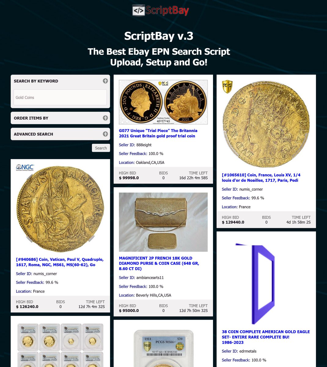 ScriptNet_IT's tweet image. #ScriptBay Advanced #eBay #EPN #Search Script
The most Popular and Effective eBay EPN #Affiliate Script on the Market, able  to #monetize in a simple way , the traffic and sales from eBay, generated  by this unique and powerful script.

shop.scriptnet.net/product/sb1/