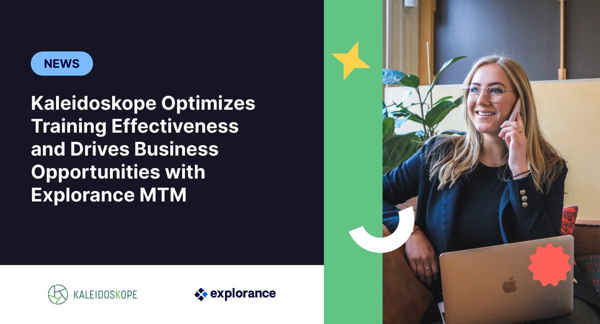 explorance's tweet image. Explorance Metrics that Matter was selected by @KaleidoskopeCo to measure and track participants&apos; progress towards their business goals, and showcase the impact of its learning programs – hubs.la/Q01XlND-0

#FeedbackAnalytics #PeopleInsight #LearningMeasurement