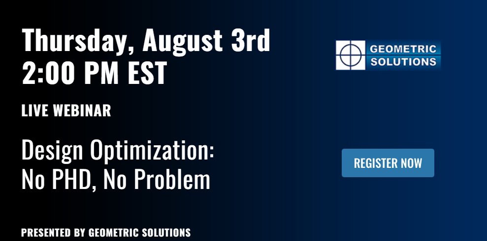 GeomSolutions's tweet image. Save the Date! Join our live webinar on August 3rd, 2-2:45 PM EST. Learn how #Simcenter3D revolutionizes CAE design optimization, no PHD required! Register now: bit.ly/3PXSfeM #GeoPLM #DesignOptimization #Webinar #Simcenter3D #NoPHDNeeded