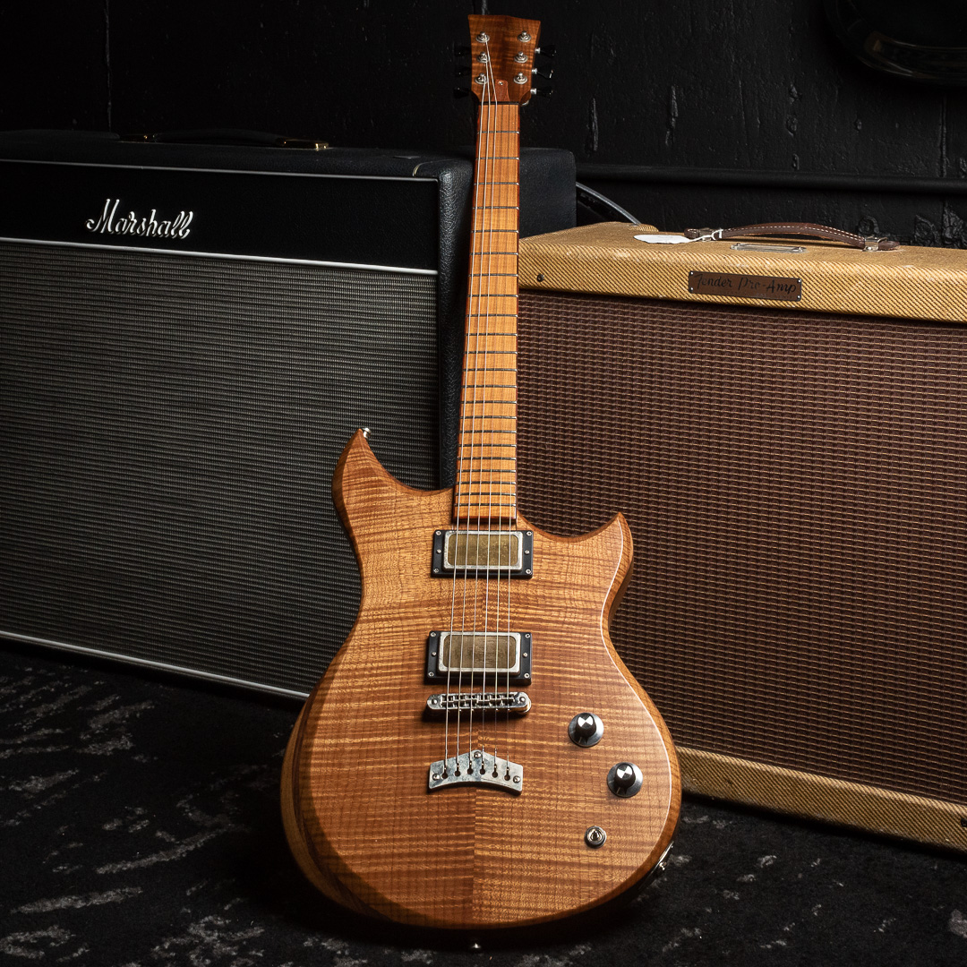 ChicagoMusicEx's tweet photo. Mixing ‘70s and ‘80s aesthetics with house-made pickups and a handmade approach, Dunable Guitars makes instruments that musicians want to play—and play loud! Check out the new Dunable USA arrivals, like this naturally roasted flame maple Cyclops! https://t.co/JkfMSjY053 #Dunable https://t.co/SjQirIoGdG