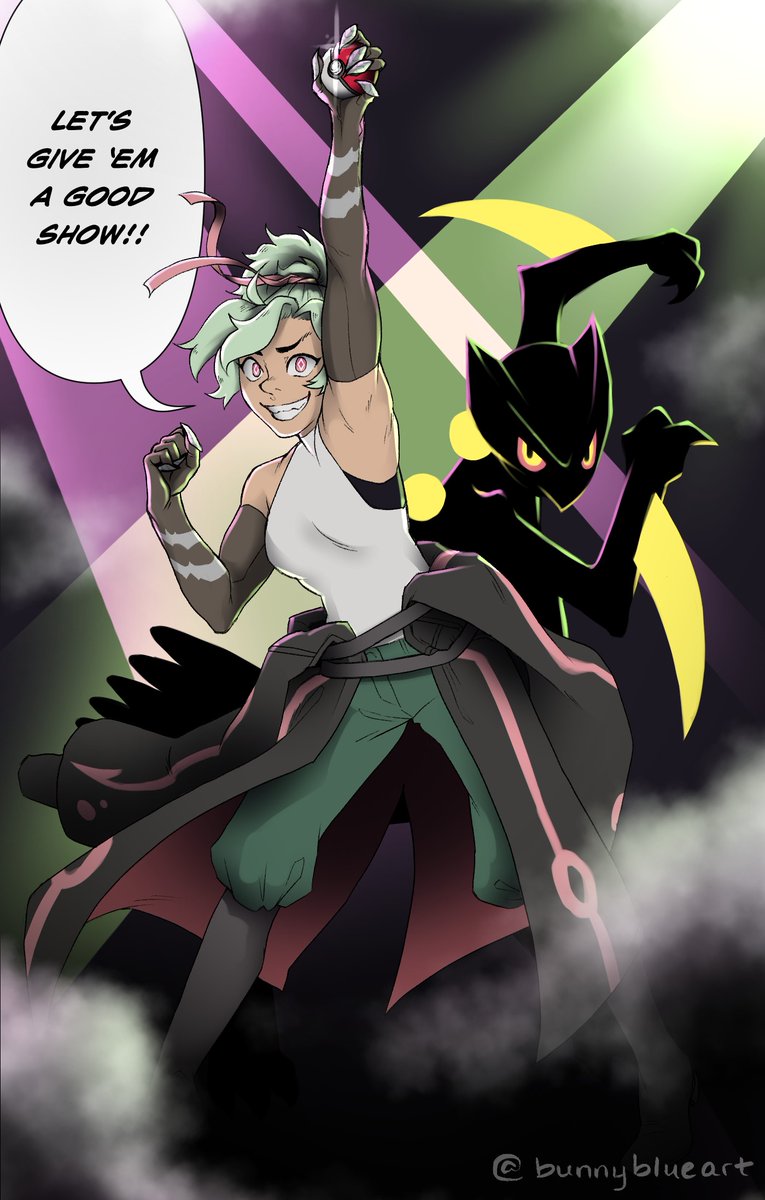 Another Art Fight attack, this time pokemon themed! Told myself I'd keep it simple but I'm apparently incapable of that lol. Character belongs to <a href="/EchoPaulens/">Vicky! is in 🟦☁️</a>. #artfightvampires