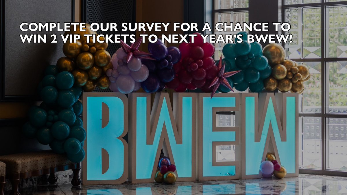 EquityAlliance1's tweet photo. Heyyy empowered woman!!! We’re still on cloud 9 on how y’all showed up in record numbers for BWEW and we want to give you a chance to win 2 VIP tickets to next year’s #BWEW!
Complete our survey for your chance to win 2 VIP tickets to the 5th annual BWEW: https://t.co/CVslREnXDa https://t.co/nVt1Y3QrtX