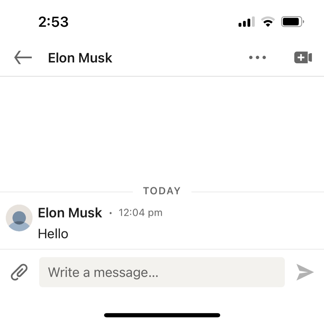 bredindigital's tweet photo. Look what I was sent on LinkedIn! It’s an InMail, so it has to be legit, right? 

Update: he has just added a profile photo. Clearly a well established account. 

#ElonMusk #Scammers #LinkedIn https://t.co/n15ena5Mzl