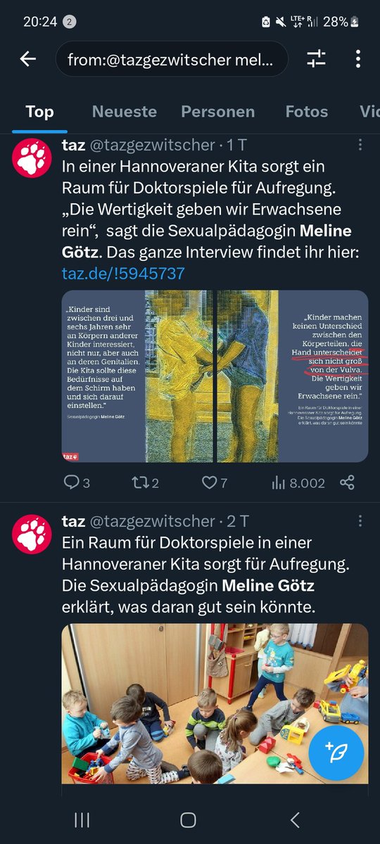 Transkanzler's tweet photo. 1/
Lesen und verstehen, was dieser Tage u.a. in deutschen Kitas passiert, warum es passiert, und wer dafür mitverantwortlich ist.
In den letzten beiden Tag twitterte die @tazgezwitscher Content, der sich auf ein Interview mit Meline Götz bezieht. Schauen wir mal genauer hin: https://t.co/bWy1APZ1xt