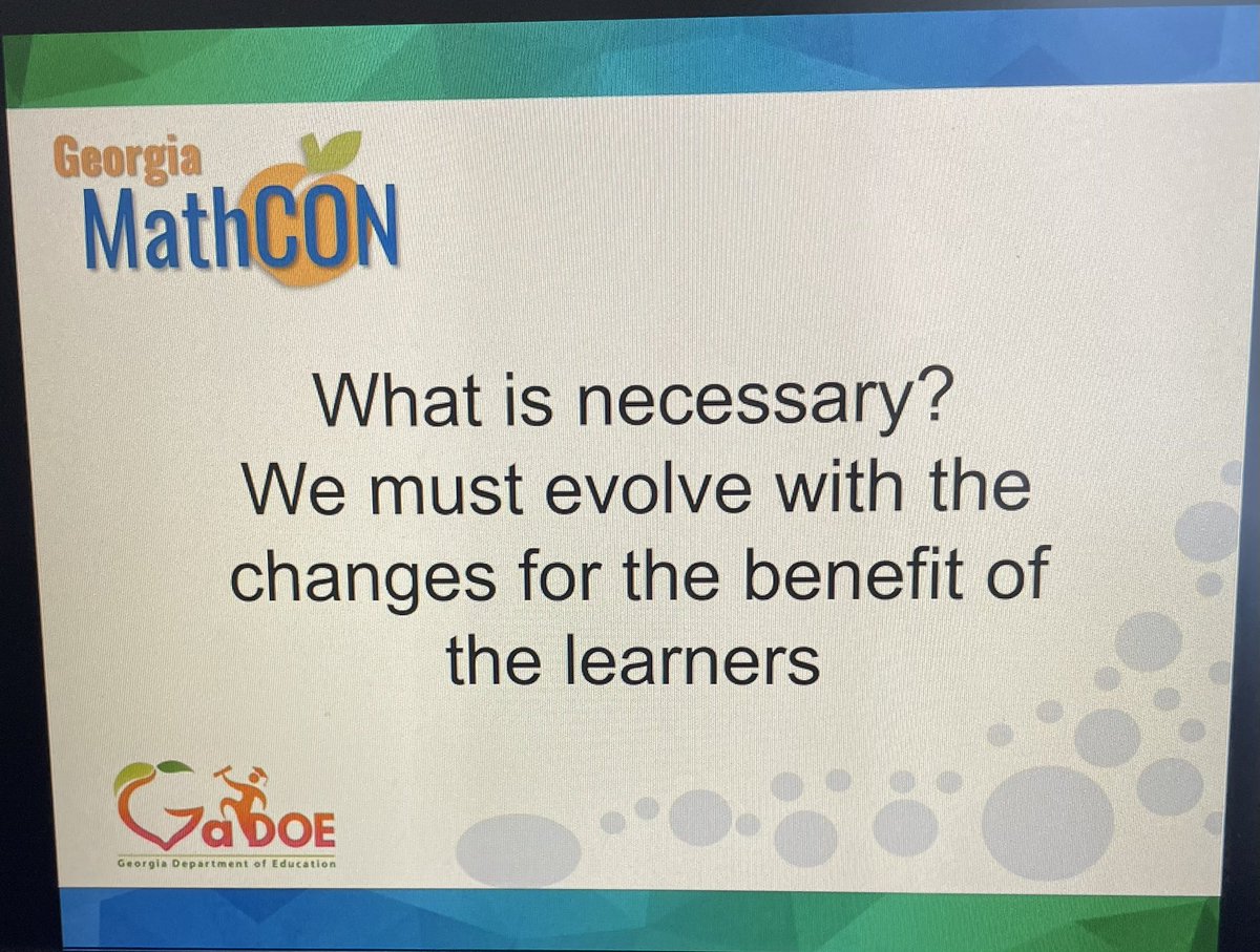 jenitavstafford's tweet photo. As expected, @GaDOEMath didn’t disappoint w/ #MathCON2023. My brain has expanded so much over the last 3 days. I can’t wait to support my schools w/ it the knowledge I’ve gained. 
#MathCON2023 in 2 slides from @snell_lya https://t.co/8O74IAU0OT