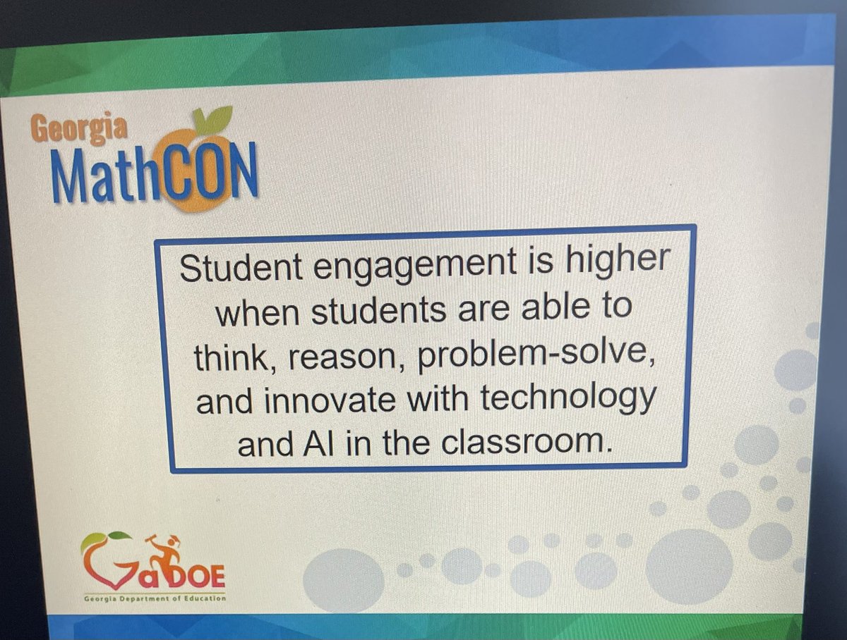 jenitavstafford's tweet photo. As expected, @GaDOEMath didn’t disappoint w/ #MathCON2023. My brain has expanded so much over the last 3 days. I can’t wait to support my schools w/ it the knowledge I’ve gained. 
#MathCON2023 in 2 slides from @snell_lya https://t.co/8O74IAU0OT